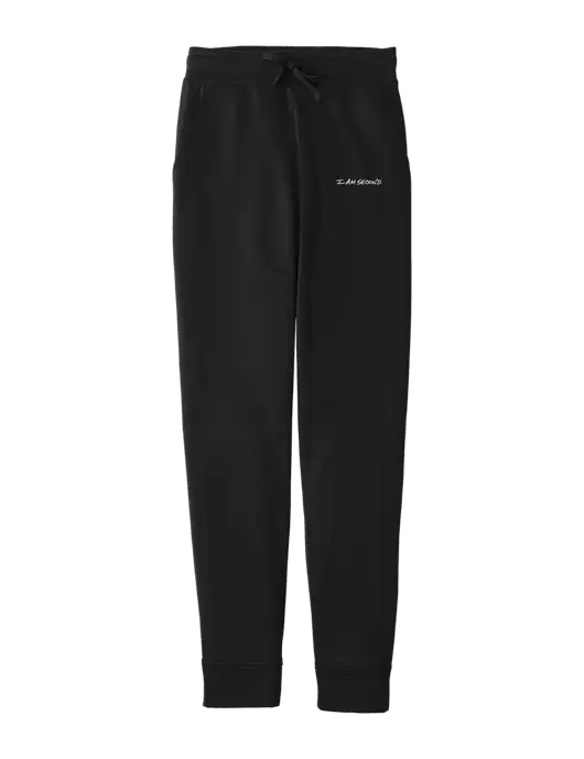 Sport-Wick Black Fleece Jogger w/I Am Second Logo