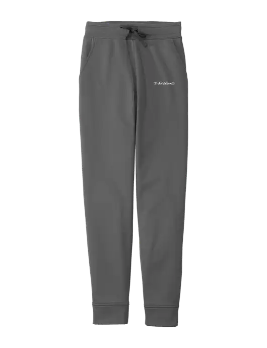 Sport-Wick Dark Grey Fleece Jogger w/I Am Second Logo