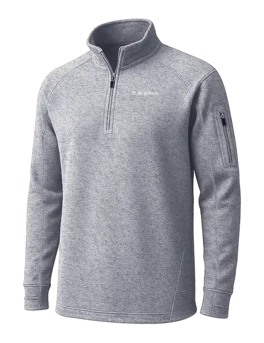 Grey Heather Tech Fleece 1/4 Zip Pullover w/I Am Second Logo
