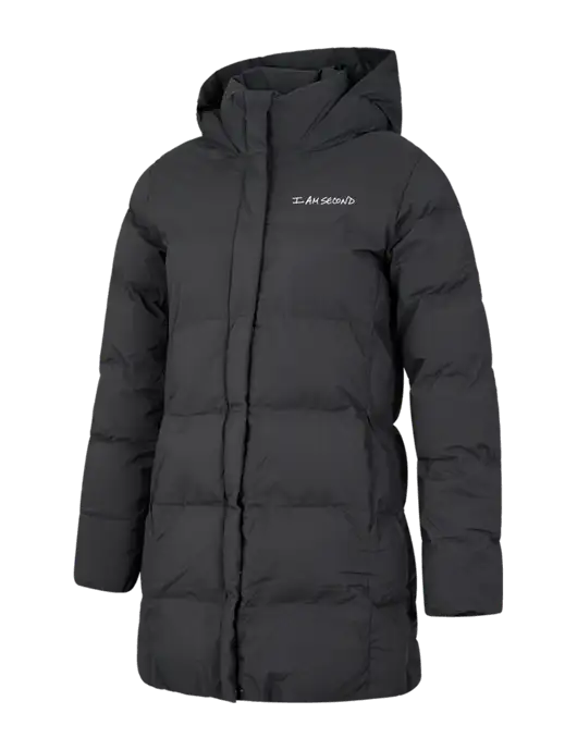 Mercer+Mettle Womens Dark Grey Puffy Parka  w/I Am Second Logo
