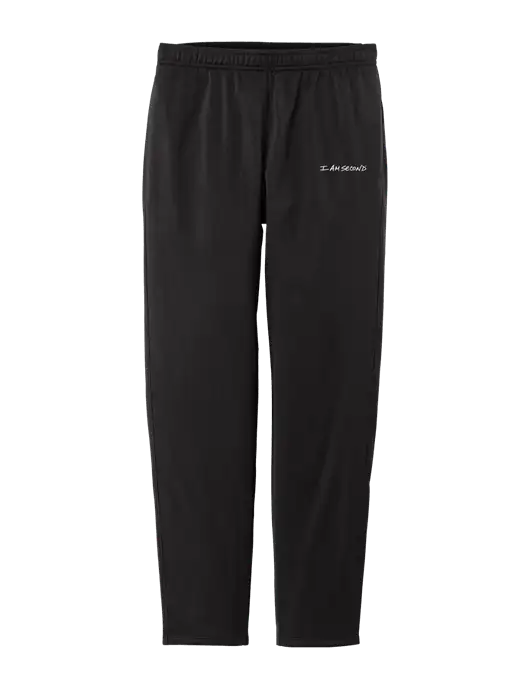 Womens Tricot Black Track Jogger w/I Am Second Logo