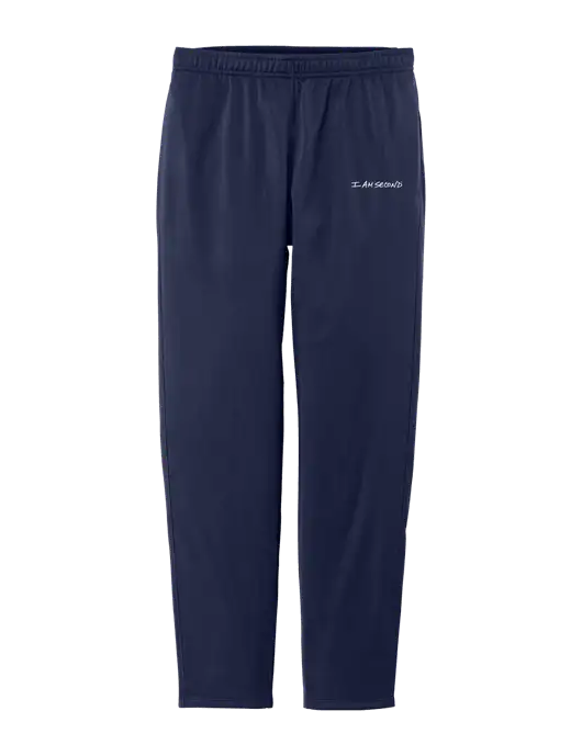 Womens Tricot Navy Track Jogger w/I Am Second Logo