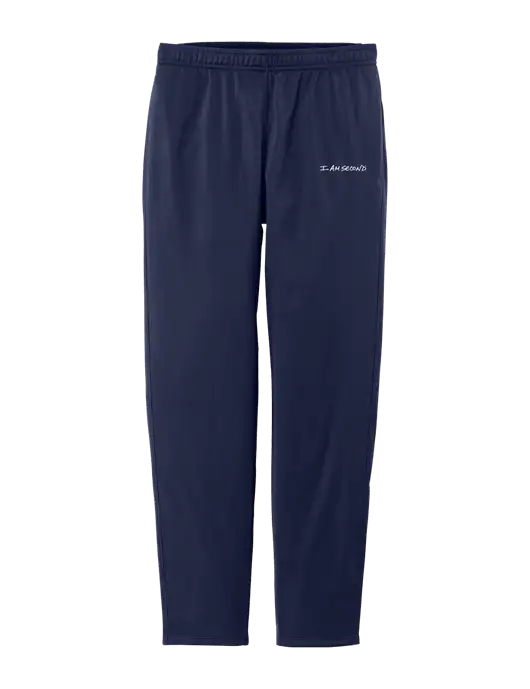 Womens Tricot Navy Track Jogger w/I Am Second Logo