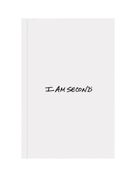 White Eco Notebook Journal  w/I Am Second Logo