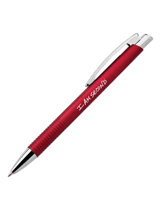Malay Red Ballpoint Pen w/I Am Second Logo