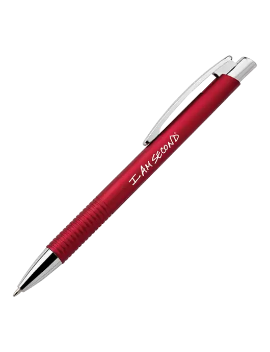 Malay Red Ballpoint Pen w/I Am Second Logo