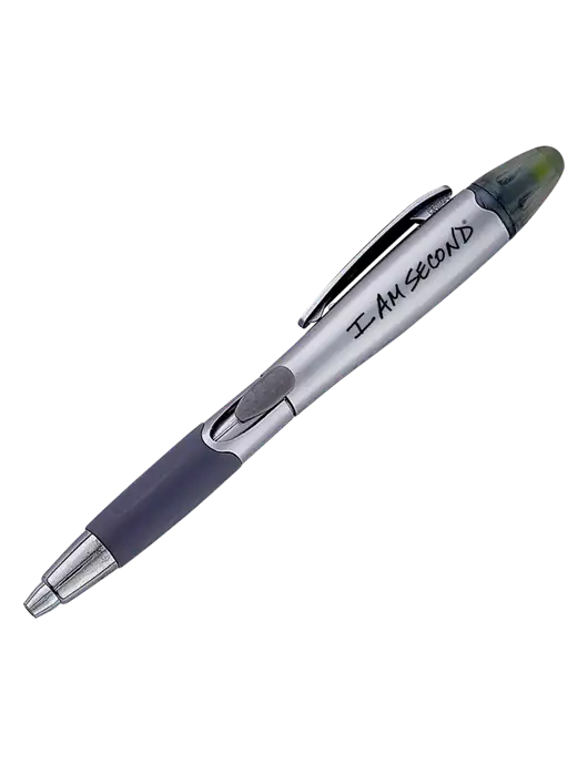 Silver Spring Pen/Highlighter w/I Am Second Logo