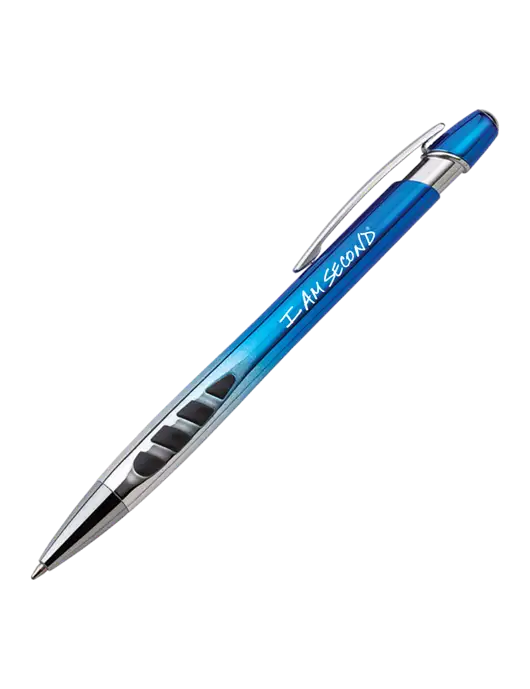 Zenith Blue Ballpoint Pen w/I Am Second Logo