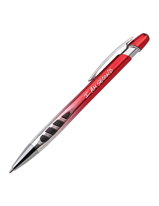 Zenith Red Ballpoint Pen w/I Am Second Logo