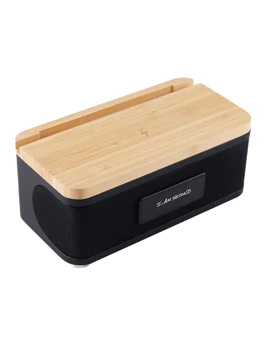 Bamblock Bamboo/Black Speaker & Charger w/I Am Second Logo