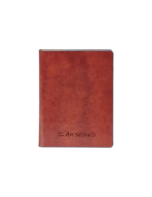 Fabrizio Brown Rfid Passport Holder w/I Am Second Logo