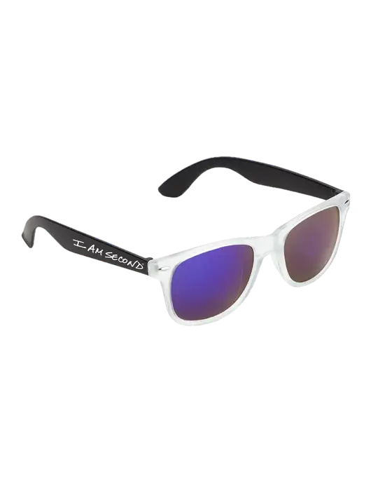 Key West Black Mirrored Sunglasses w/I Am Second Logo