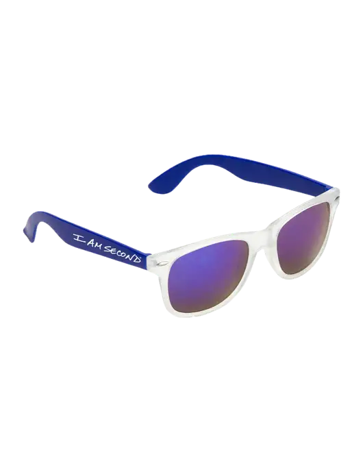 Key West Blue Mirrored Sunglasses w/I Am Second Logo