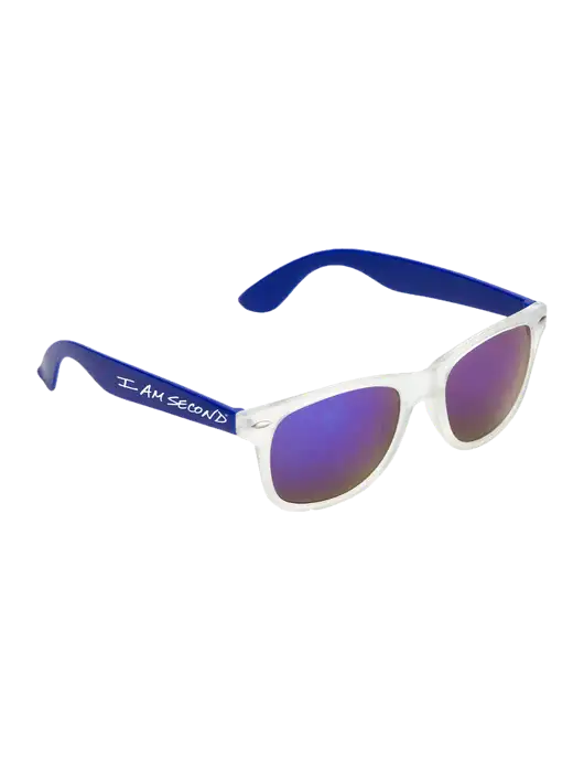 Key West Blue Mirrored Sunglasses w/I Am Second Logo