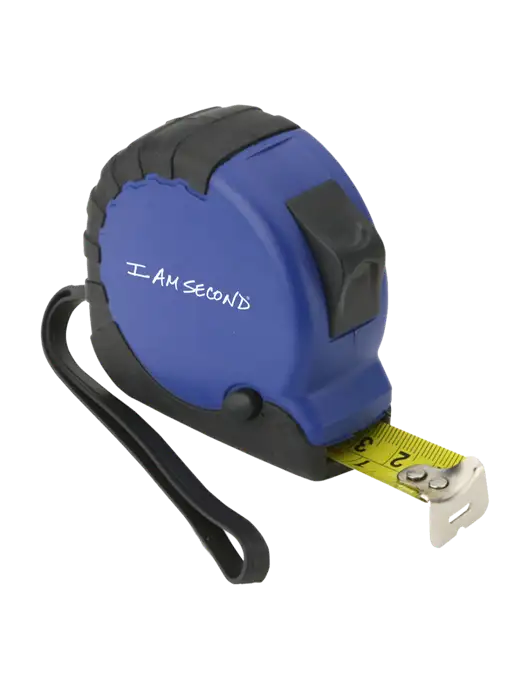 Blue Tape Measure, 16' w/I Am Second Logo