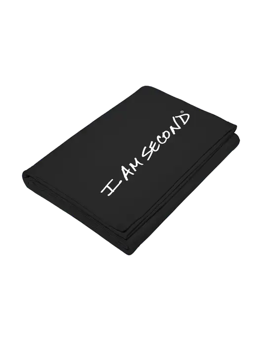 Core Black Fleece Sweatshirt Blanket w/I Am Second Logo