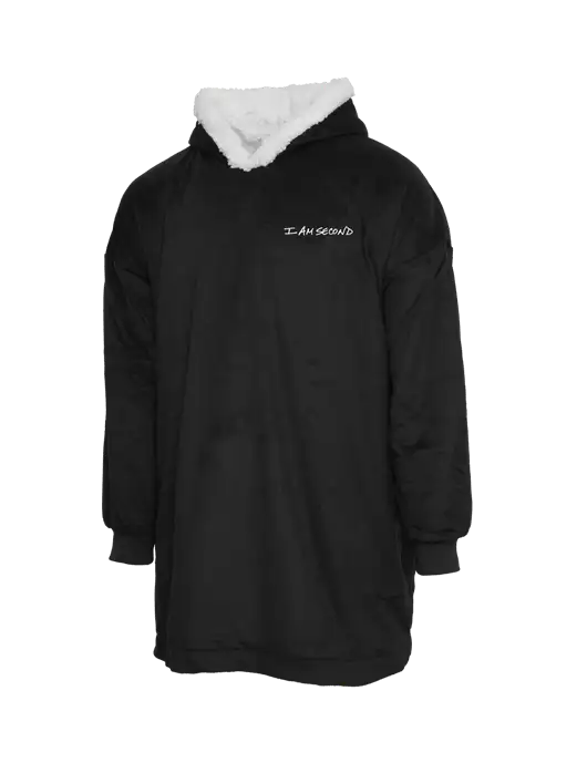 Wearable Lodge Black Blanket w/I Am Second Logo