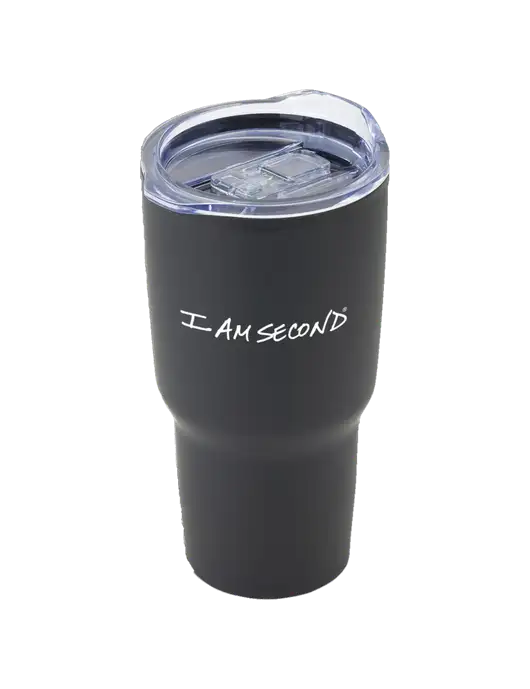 Odyssey Black 30 oz Travel Tumbler w/I Am Second Logo