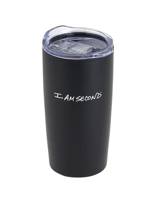 Olympus Black 20 oz Tumbler w/I Am Second Logo