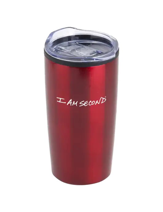Olympus Red 20 oz Tumbler w/I Am Second Logo