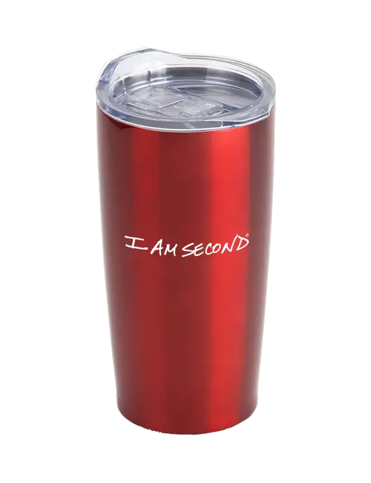 Society Red 20 oz Insulated Tumbler w/I Am Second Logo
