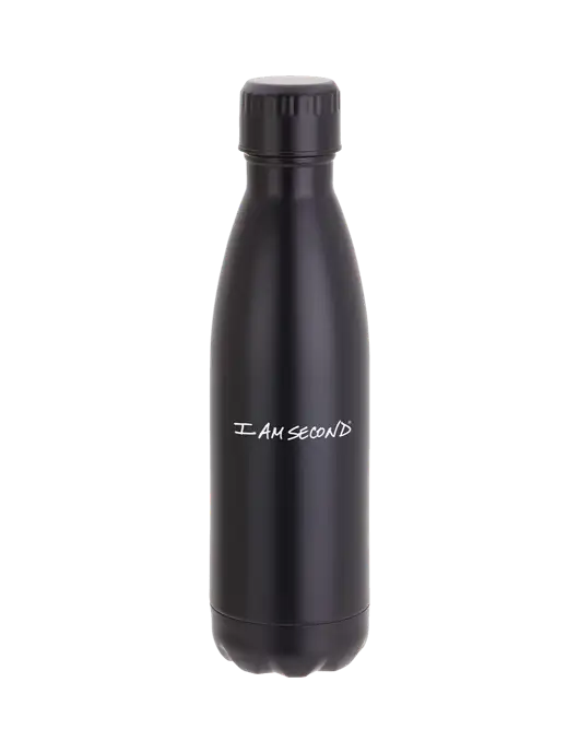 City Go Matte Black 17 oz Insulated Bottle w/I Am Second Logo