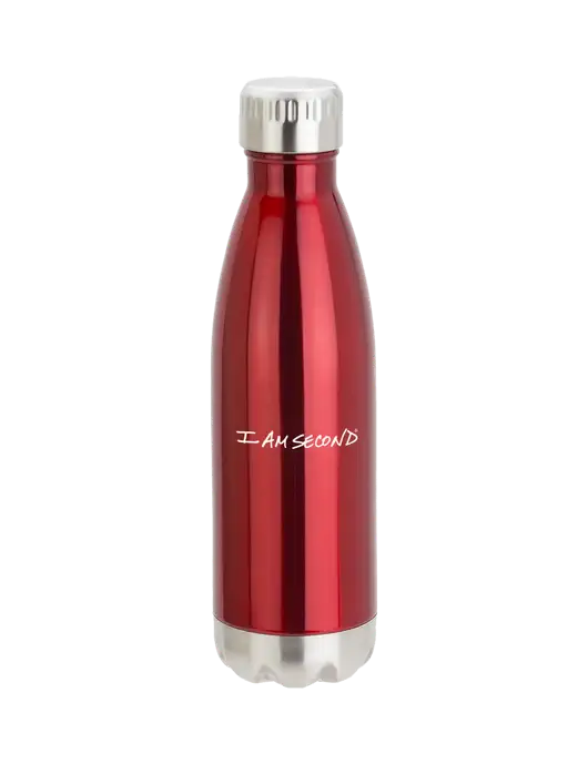 City Go Red 17 oz Insulated Bottle w/I Am Second Logo