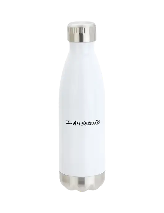 City Go White 17 oz Insulated Bottle w/I Am Second Logo
