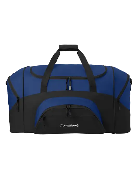 Standard Colorblock Royal/Black Sport Duffel w/I Am Second Logo