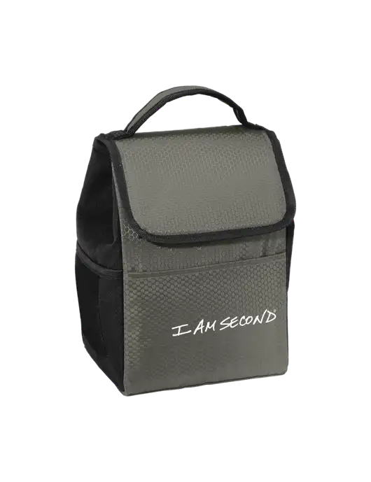Lunch Bag Grey/Black Cooler w/I Am Second Logo