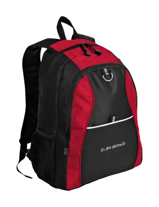 Honeycomb Red/Black Backpack w/I Am Second Logo