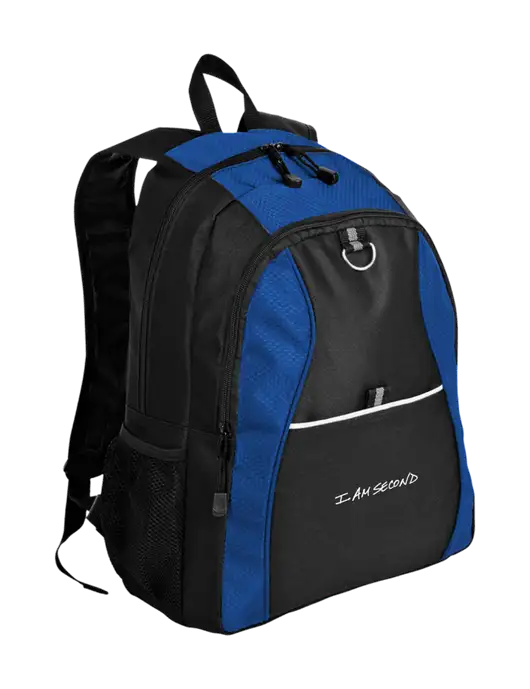 Honeycomb Twilight Blue/Black Backpack w/I Am Second Logo