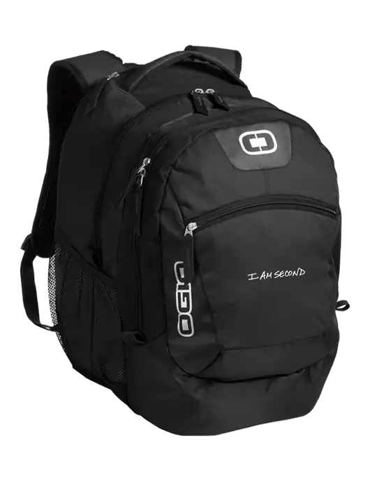 OGIO Black Rogue Pack
 w/I Am Second Logo
