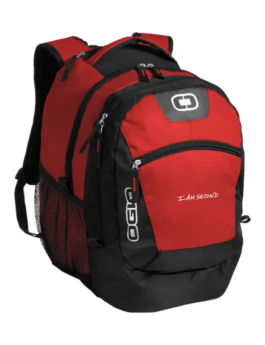 OGIO Red Rogue Pack
 w/I Am Second Logo