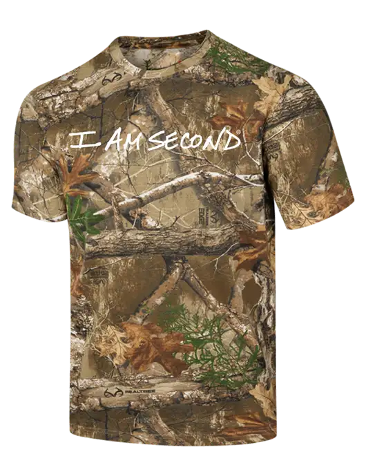 Russell Outdoors Realtree Edge Camo T-Shirt w/I Am Second Logo