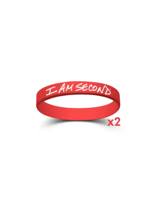 I Am Second 2-Pack Red Wristband Bundle-Small
