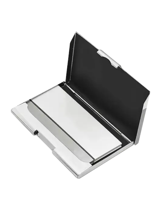 Blue 3.75 x 2.5 Business Card Holder w/I Am Second Logo
