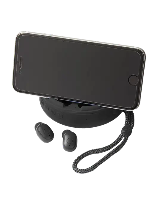 Duo Black Wireless Earbuds & Speaker w/I Am Second Logo