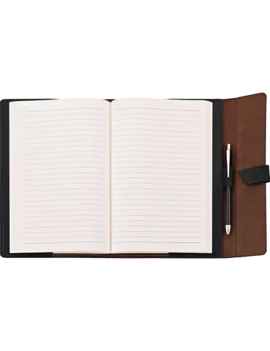 Fabrizio Black Refillable 6.875 x 9.56 Portfolio w/I Am Second Logo