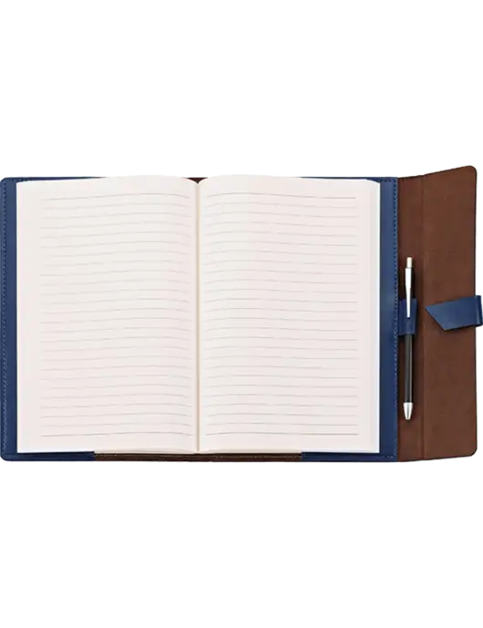 Fabrizio Blue Refillable 6.875 x 9.56 Portfolio w/I Am Second Logo