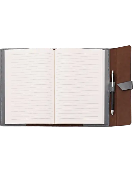 Fabrizio Grey Refillable 6.875 x 9.56 Portfolio w/I Am Second Logo