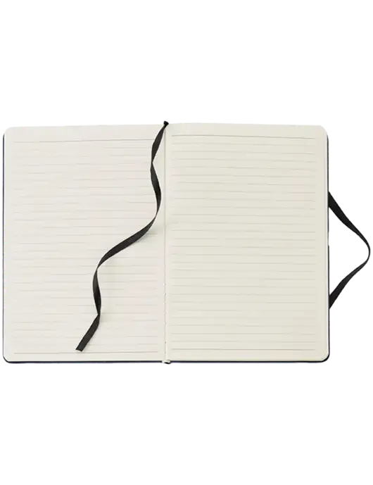 Fabrizio Black Hard Cover 5.75 x 8.3 Journal w/I Am Second Logo