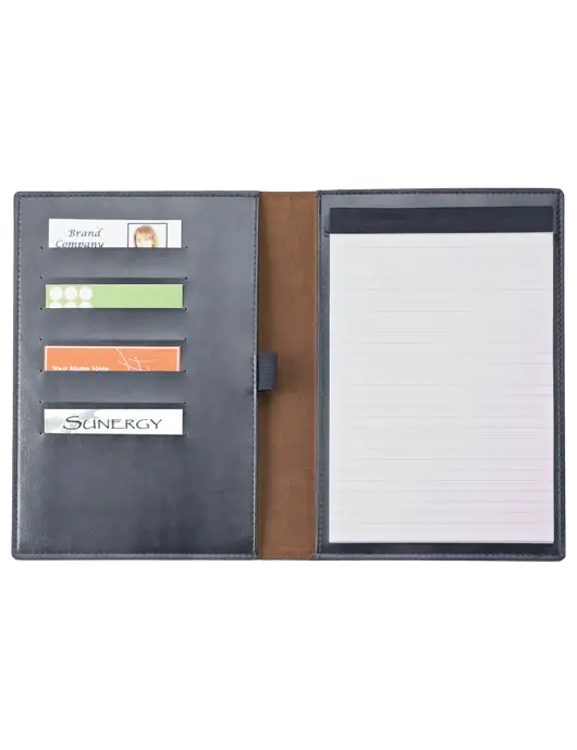 Fabrizio Grey 7 x 9.625 Padfolio & Refillable Notepad w/I Am Second Logo